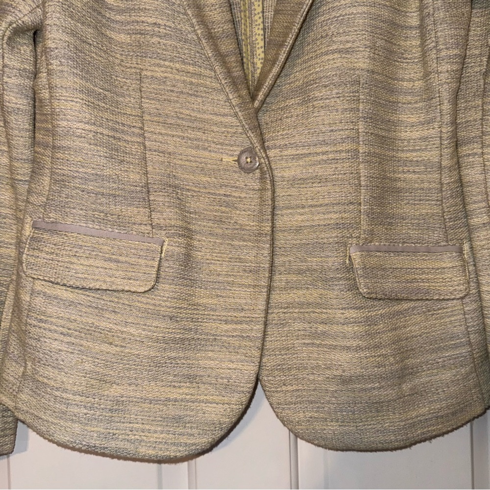 CAbi One Fine Day Lemon Zest Tweed Bouclé single button Blazer Jacket 8 - Picture 6 of 16